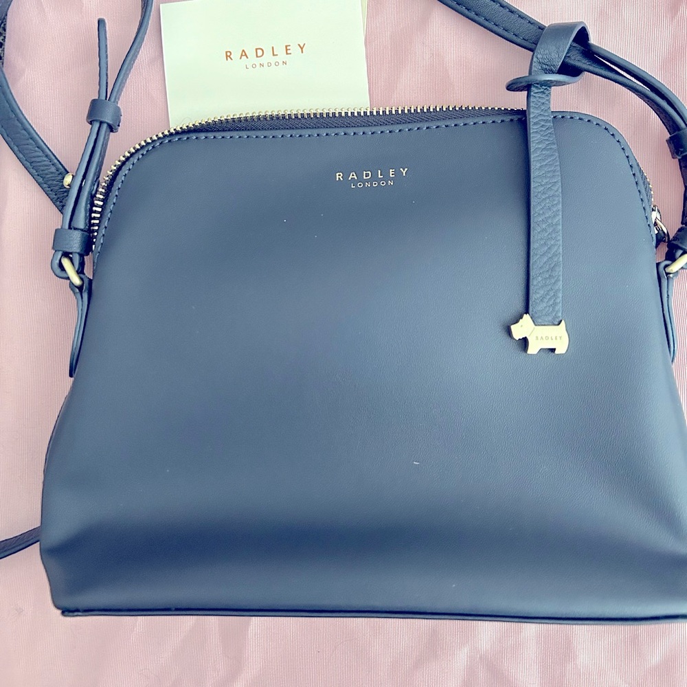 RADLEY LONDON BLUE LEATHER CROSSBODY BAG